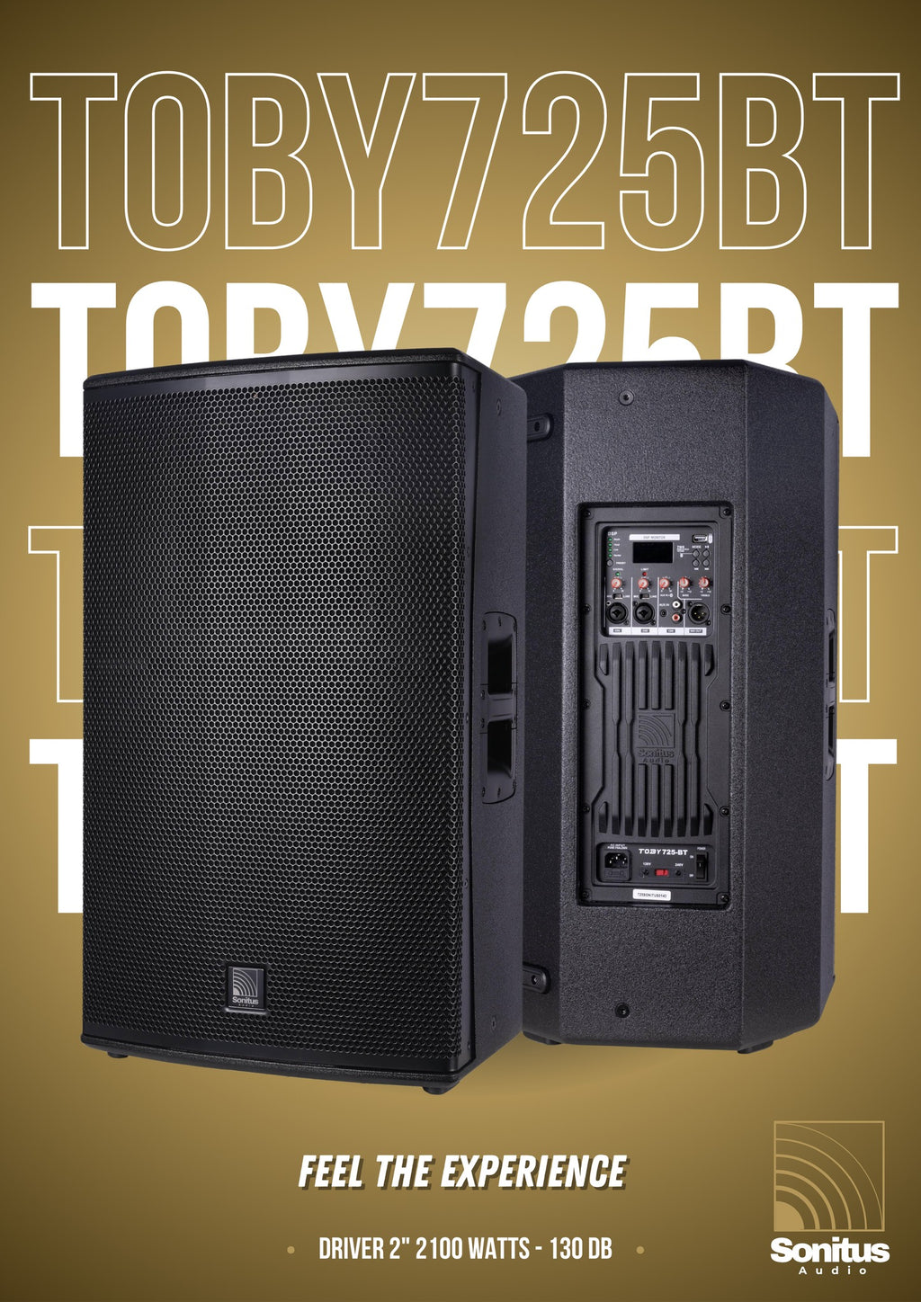 SONITUS TOBY725BT Parlante Activo de 15″