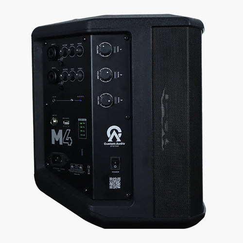 Custom Audio System M4T Black – Parlante Activo de 6.5" con Batería Recargable