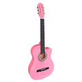VZ-851/39PNKCF Guitarra acústica 39″ c/ corte color rosado c/ funda “VOZZEX”